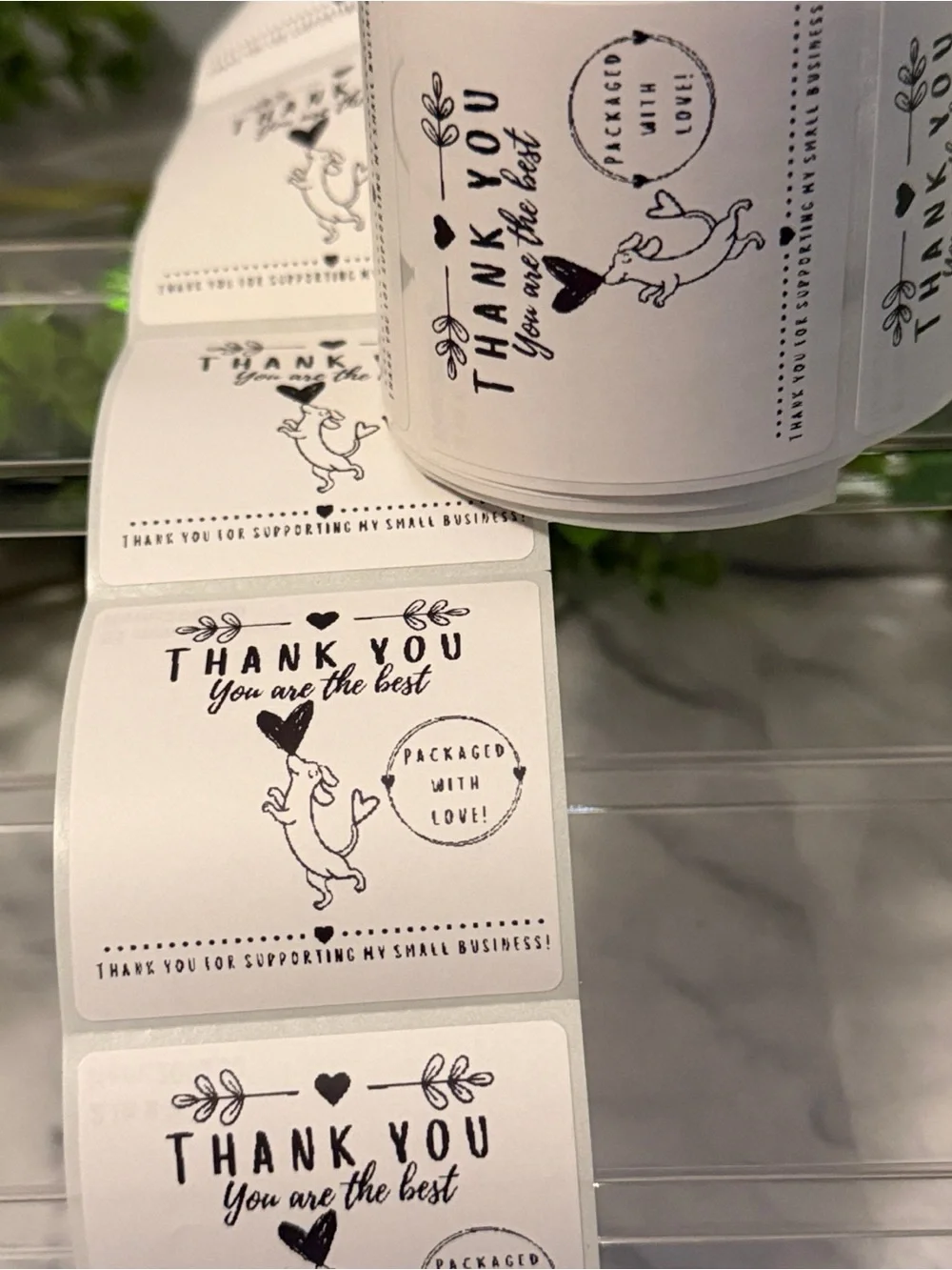 Dachshund Thank You Stickers 2x2 | 200 Small Business Labels Packaged with Love